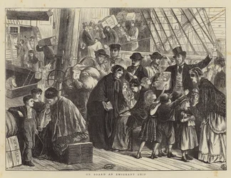 An Bord eines Auswandererschiffs